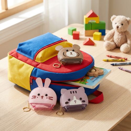 Brelok portfel dziecięcy 11cm 4 szt | Floristik24.pl