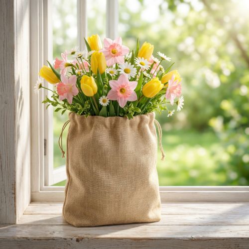 Worek jutowy 28×10cm wys. 40cm | Floristik24.pl