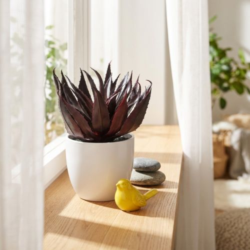 Sztuczna roślina Aloe Vera w doniczce Roślina dekoracyjna zielona W20cm | Floristik24.pl