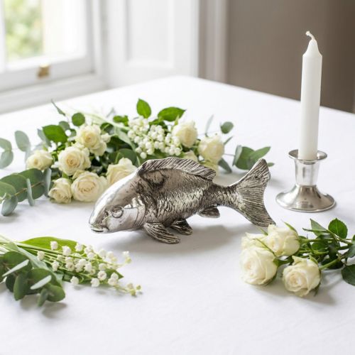 Deco Fish Antique Silver 14cm | Floristik24.pl
