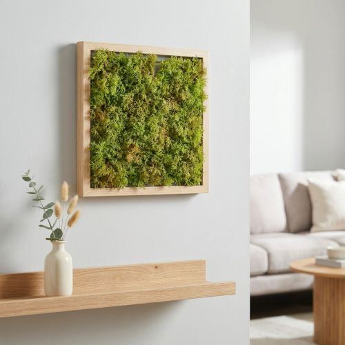 Mata ze sztucznego mchu – idealna do obrazka z mchem w kolorze jasnozielonym 25×25cm | Floristik24.pl