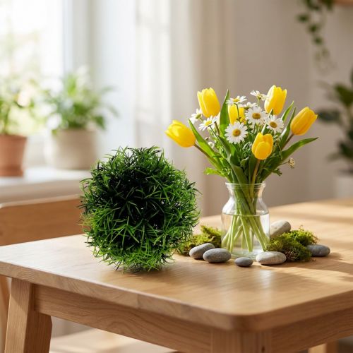 Mini kulka do trawy zielona sztuczna roślina okrągła Ø10cm 1 szt | Floristik24.pl