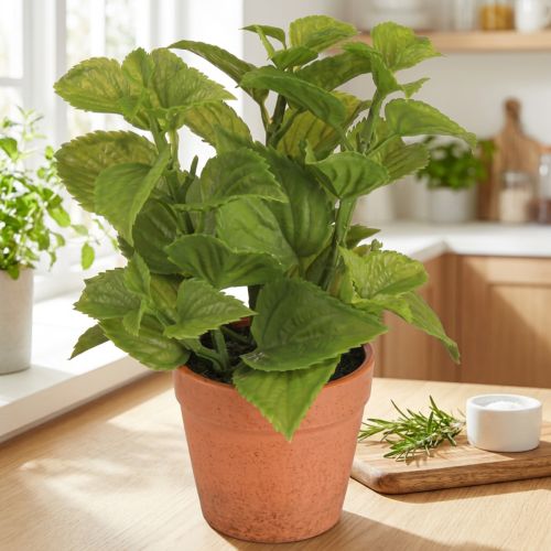 Mięta w doniczce Sztuczne zioła Sztuczne rośliny 18cm 2szt | Floristik24.pl