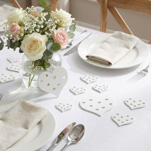 Serca Mix Biały 3,3cm - 7cm 54szt. | Floristik24.pl