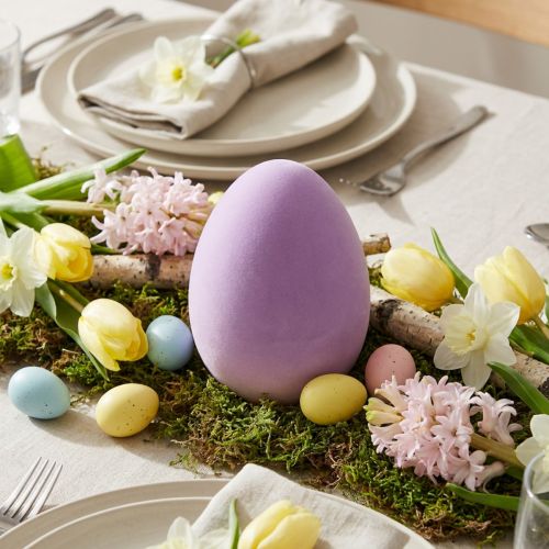Ozdoba na pisanki – 2. gatunek – plastikowa fioletowa flokowana 20cm | Floristik24.pl