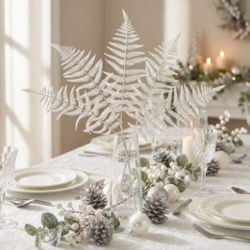 Produkt Deco paproć sztuczna roślina liść paproci sztuczna paproć biała L78cm