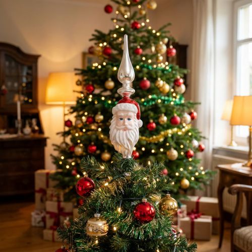 Choinka szklana Choinka Świętego Mikołaja 34cm | Floristik24.pl