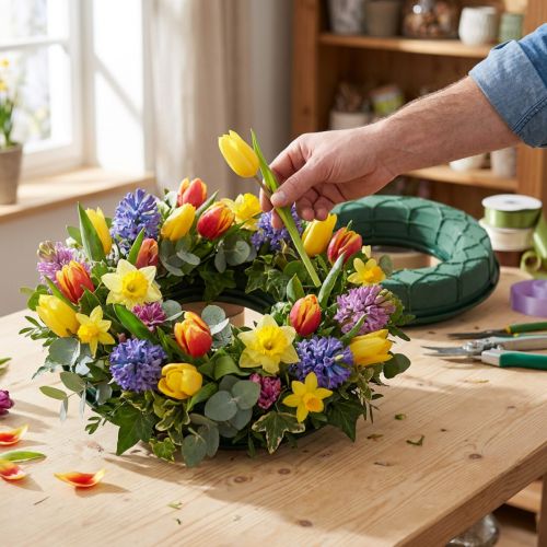 Produkt OASIS® IDEAL Uniwersalny pierścionek z pianki kwiatowej Zielony Ø27,5cm 3 szt