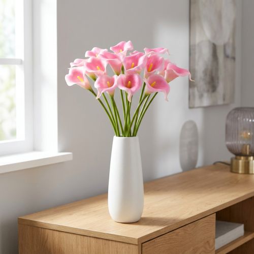 Produkt Kwiat ozdobny kalia różowy 57cm 12szt