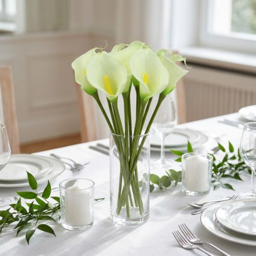 Mini kalia sztuczna biała L 28cm 12 szt | Floristik24.pl