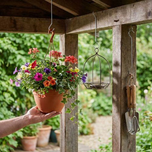 Haczyk metalowy, haczyk podwójny srebrny S L20cm 5szt | Floristik24.pl
