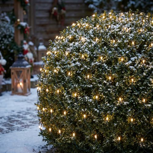 Siatka świetlna LED 384 ciepła biel 3m x 3m do użytku zewnętrznego | Floristik24.pl