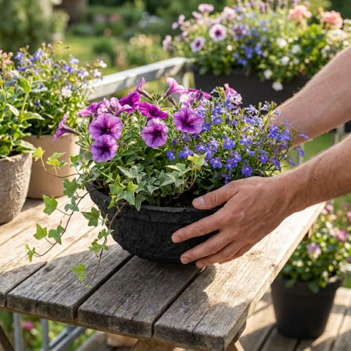 Miska Biolit do sadzenia kwiatów czarna Ø35cm przyjazna dla środowiska | Floristik24.pl
