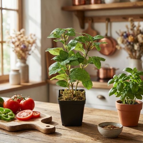 Mięta w doniczce, sztuczne zioła, roślina zielona, wys. 24 cm | Floristik24.pl