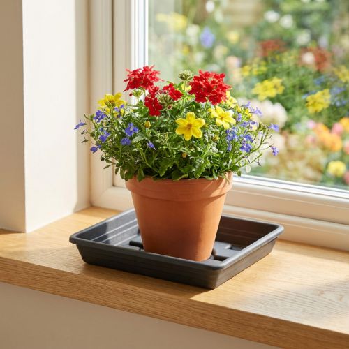 Podkładka Lara kwadratowa 29cm x 29cm antracytowa 1 szt | Floristik24.pl