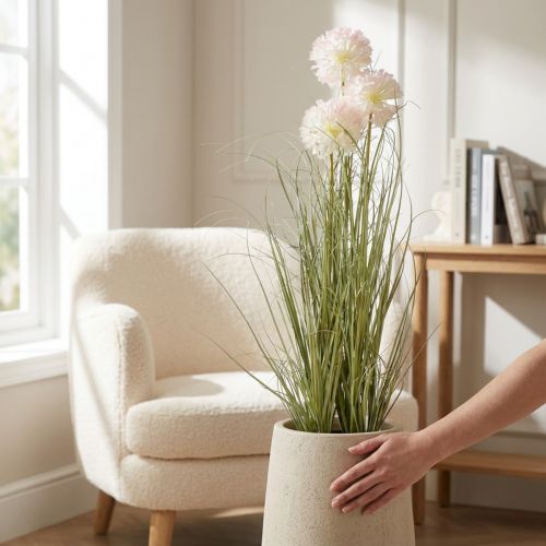Sztuczne kwiaty ozdobne kulkowe Allium ozdobne cebulowe sztuczne 78cm | Floristik24.pl