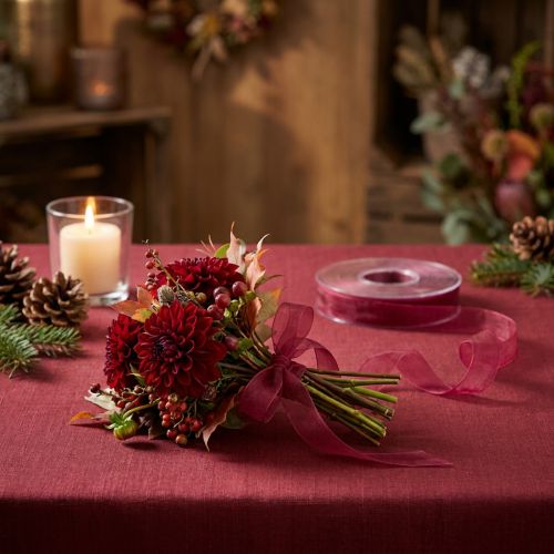 Produkt Wstążka organza krawędziowa Organza Bordeaux 15mm 50m