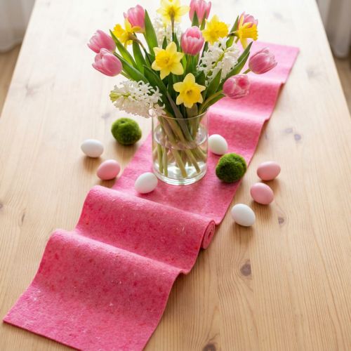 Wstążka filcowa różowa 15cm 5m | Floristik24.pl