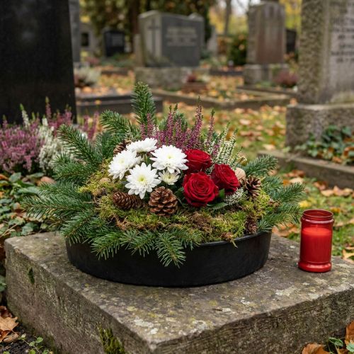 Pierścień do sadzenia Oasis Black Biolit, czarny, Ø50 cm, do sadzenia na grobach i dekoracji kwiatowych | Floristik24.pl