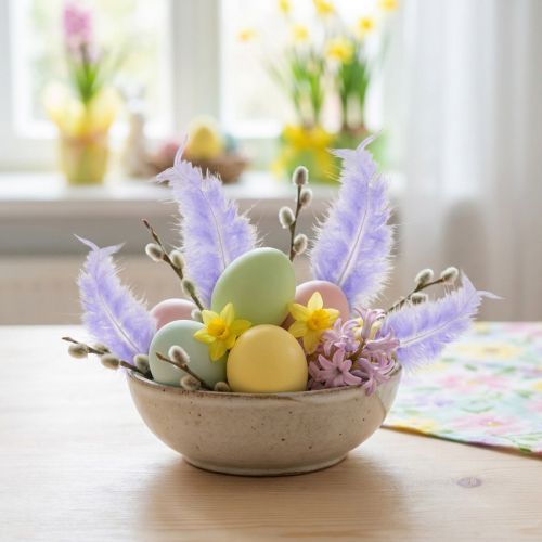 Produkt Fioletowe piórka Puszyste artykuły do rękodzieła Wiosna 5-10cm 20g
