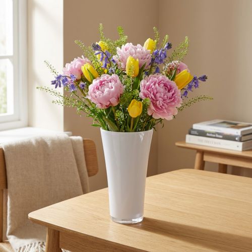 Wazon „Fizzy” Ø13,5cm W20,5cm biały 1 szt | Floristik24.pl