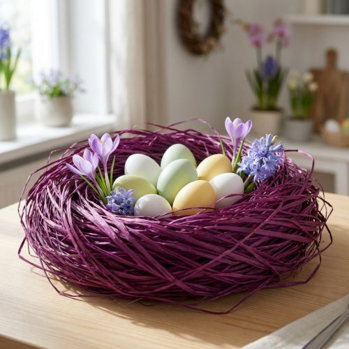 Produkt Rafia dekoracyjna do wykonania rafii naturalnej fioletowej 300g