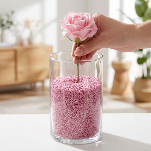 Granulat dekoracyjny różowe kamienie dekoracyjne 2mm - 3mm 2kg | Floristik24.pl
