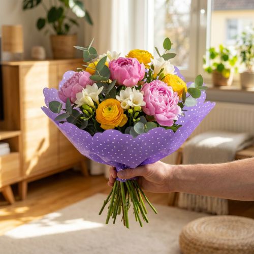 Rondella Cuff fioletowa Ø48cm 50szt | Floristik24.pl
