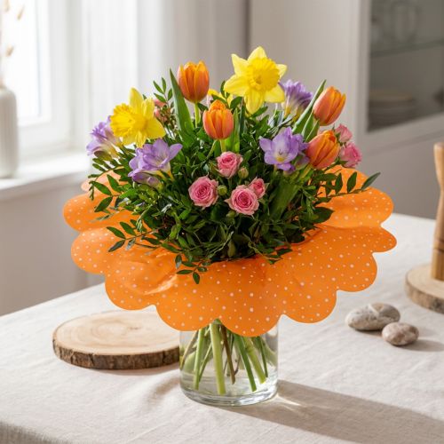 Rondella Cuff pomarańczowa Ø48cm 50szt | Floristik24.pl
