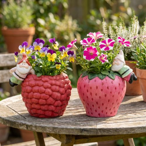 Wieszak krawędziowy doniczki ceramicznej karzeł Ø14,5cm 2szt | Floristik24.pl