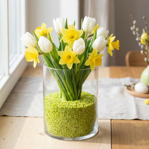 Granulat dekoracyjny zielony jabłkowy 2mm - 3mm 2kg | Floristik24.pl