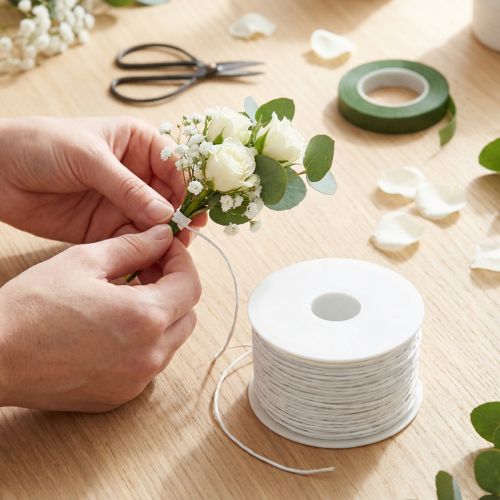 Drut papierowy biały 2mm 100m | Floristik24.pl