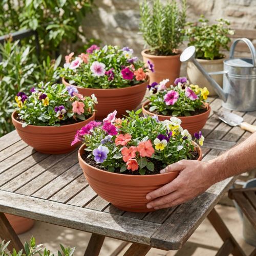 Miska R plastikowa terakota Ø 13cm - 19cm, 10szt | Floristik24.pl