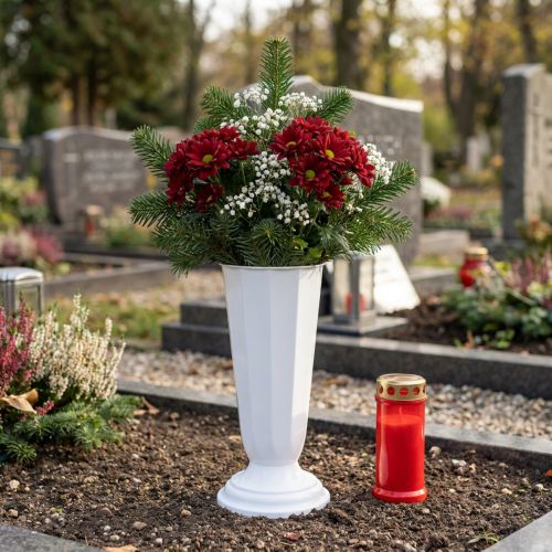 Produkt Wazon na oprawę Szwed biały Ø19cm