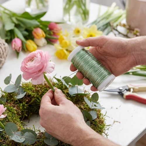 Drut emaliowany Deco miętowy zielony Ø0,50mm 50m 100g | Floristik24.pl