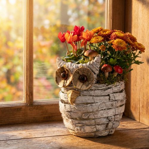 Sowa do sadzenia biała 23cm | Floristik24.pl