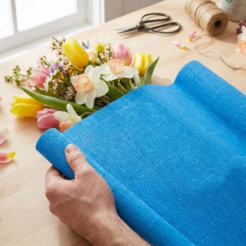Produkt Bibuła florystyczna do florystyki niebieska 50×250cm 5 szt.