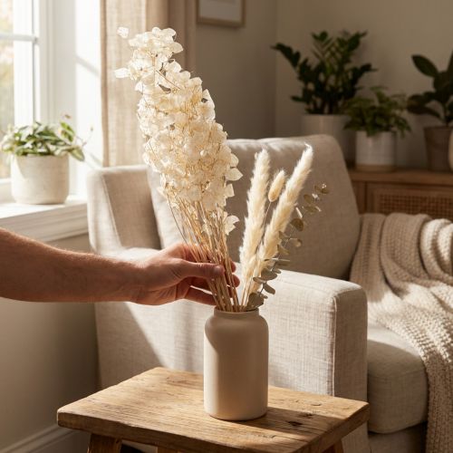 Suszone kwiaty Lunaria, fiołek księżycowy, liść srebrny, suszone, 60-80 cm, 30 g | Floristik24.pl