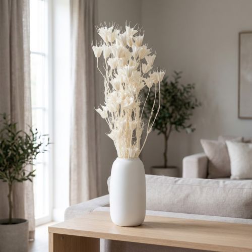 Suszone kwiaty czarnuszki, bukiet eleganckiej, naturalnej dekoracji do ekskluzywnych wnętrz, 70 cm, 50 g | Floristik24.pl
