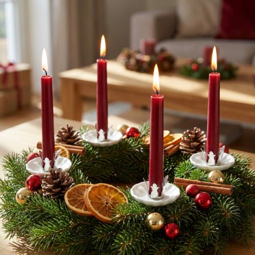 Produkt Świecznik na świece drzewne Ø4cm W7cm 4 szt