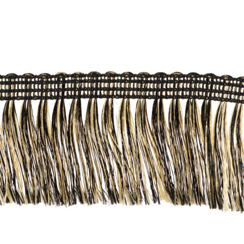 Czarno-złota frędzla 4 cm x 25 m - idealna do dekoracji wieńców, wstążek żałobnych i akcesoriów vintage kupić | Floristik24.pl