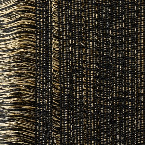 Czarno-złota frędzla 4 cm x 25 m - idealna do dekoracji wieńców, wstążek żałobnych i akcesoriów vintage | Floristik24.pl