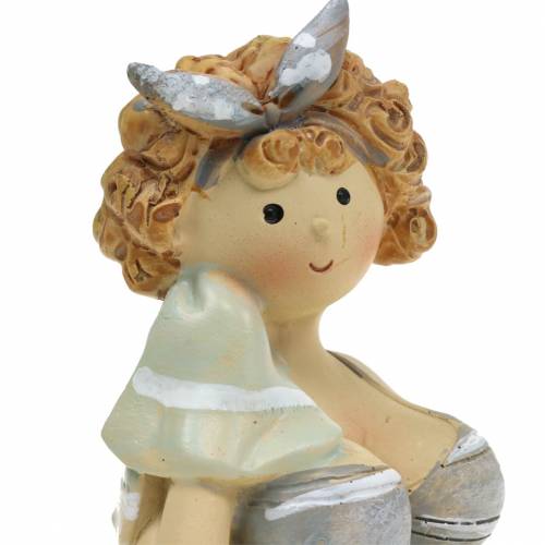 Floristik24 Figura dekoracyjna dama w stroju kąpielowym szara 10cm 2szt