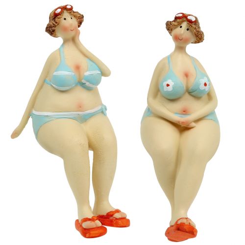 Floristik24 Kobiety z krawędzią bikini stołek letnia dekoracja 15cm 2szt.