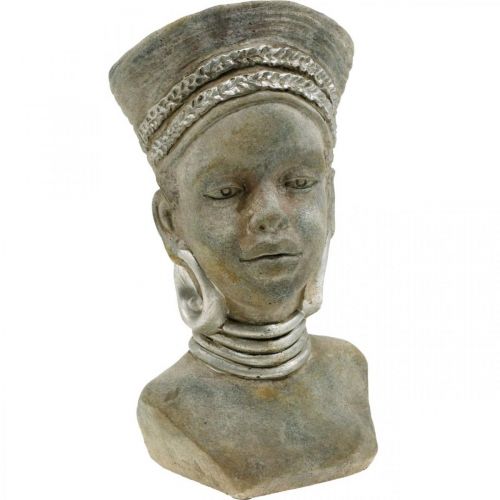 Floristik24 Popiersie głowy rośliny Afrykańska kobieta doniczka ceramiczna H29cm