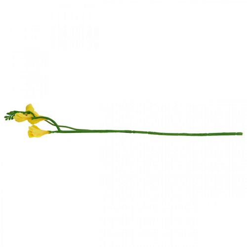Floristik24 Frezje, kwiaty sztuczne, frezje w pęczku żółte dł.64cm 6szt
