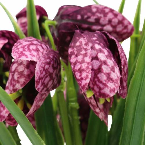 Produkt Kwiaty szachownicy Fritillaria sztuczny fiolet 29cm 6szt