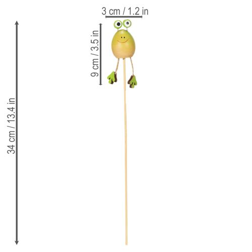 Produkt Patyczki ogrodowe w kształcie żab do ozdabiania doniczek wiosną i latem, 34 cm, 6 szt.