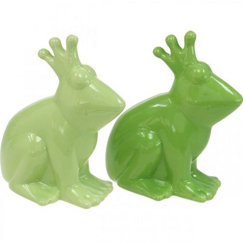 Produkt Dekoracyjna żaba ceramiczna, żaba książęca dekoracja letnia 13×8×16cm 2szt