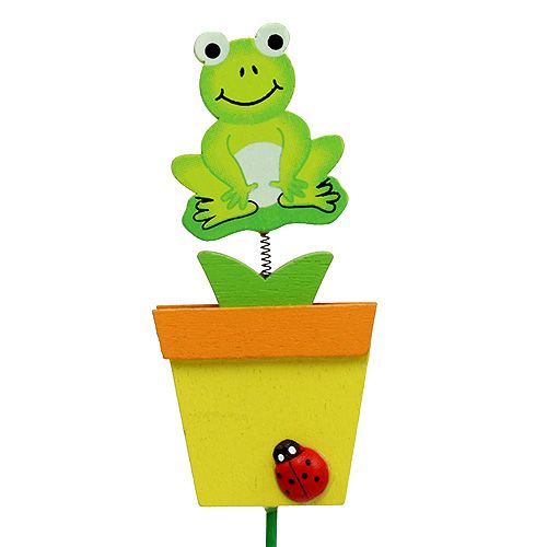 Floristik24 Żaba w doniczce, różne. 9cm dł. 28cm 16 szt